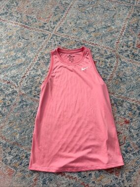 Nike Pink Performance Tank with White Swoosh